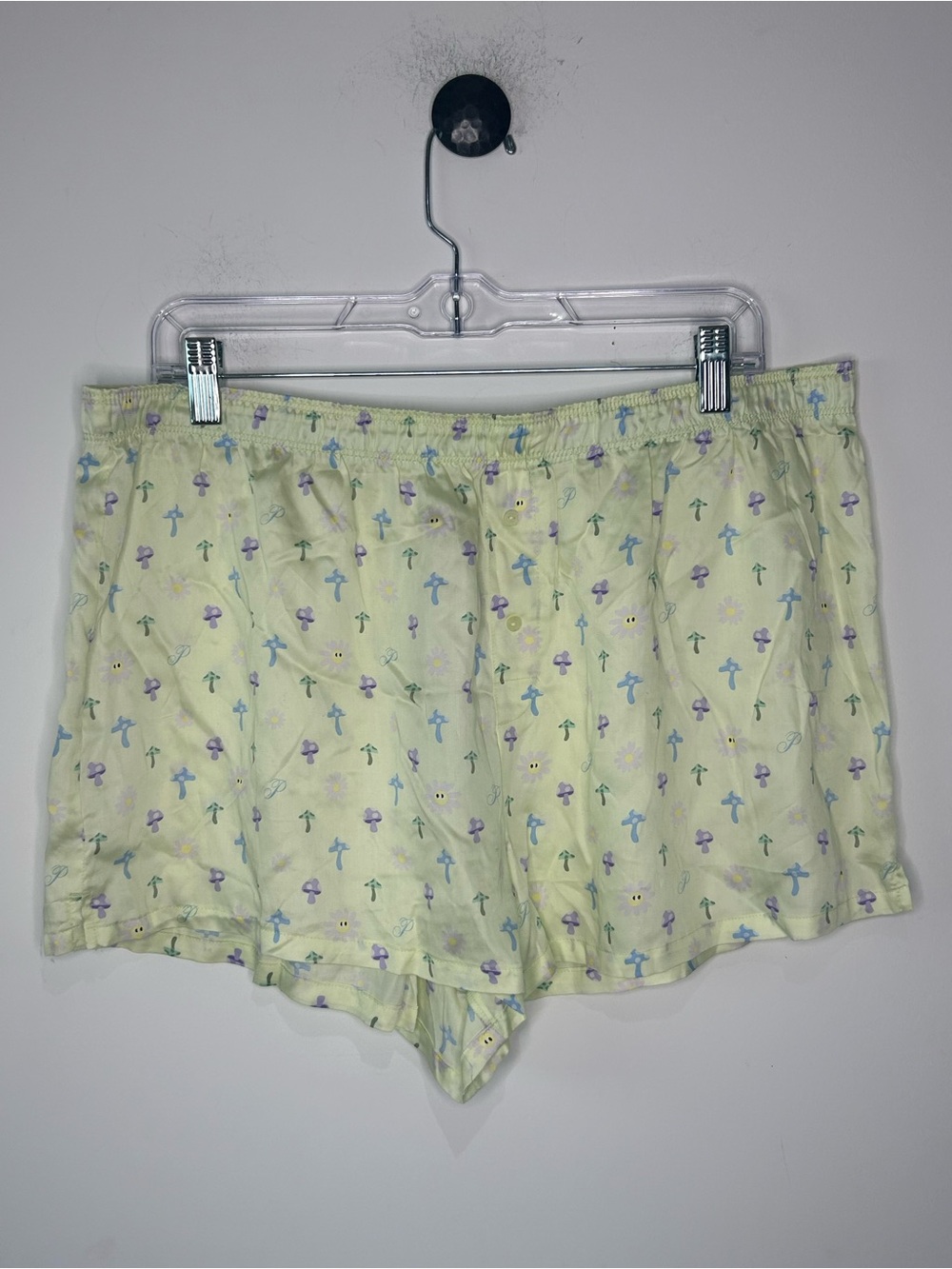 NWT PINK Victoria’s Secret Mushroom Pajama Sleep Shorts Green XL